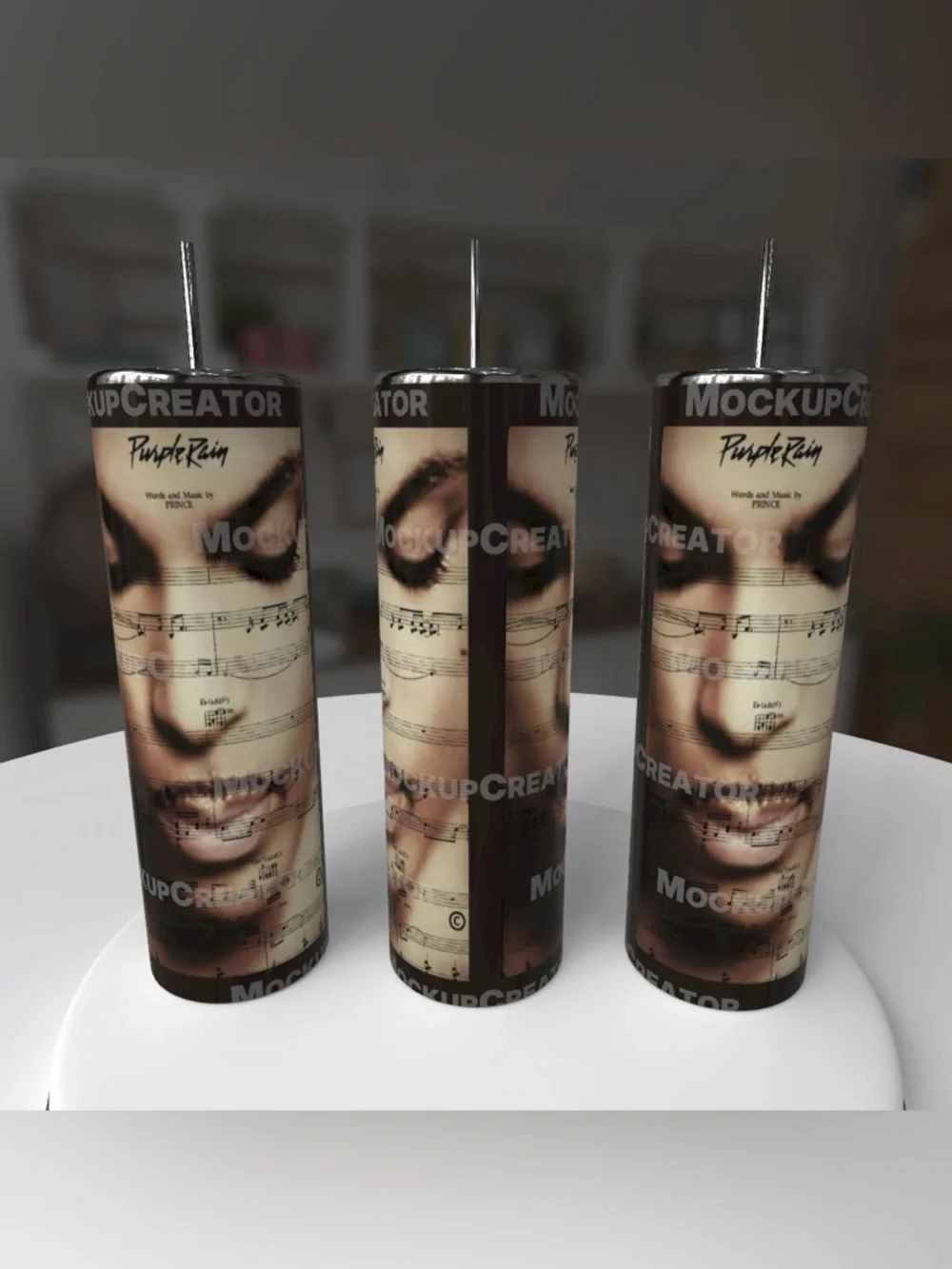 Purple Prince Graphic Tumbler with Guitar Art - Picture 2 of 7